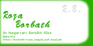 roza borbath business card